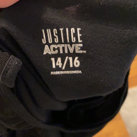 Justice Active Black Tank size 14/16 - Picture 8 of 9
